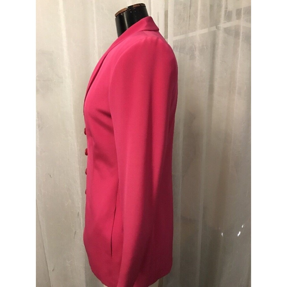 Carlisle Women's Blazer 100% Silk 4 Button Fully Lined Pink Size 2 - Picture 5 of 10